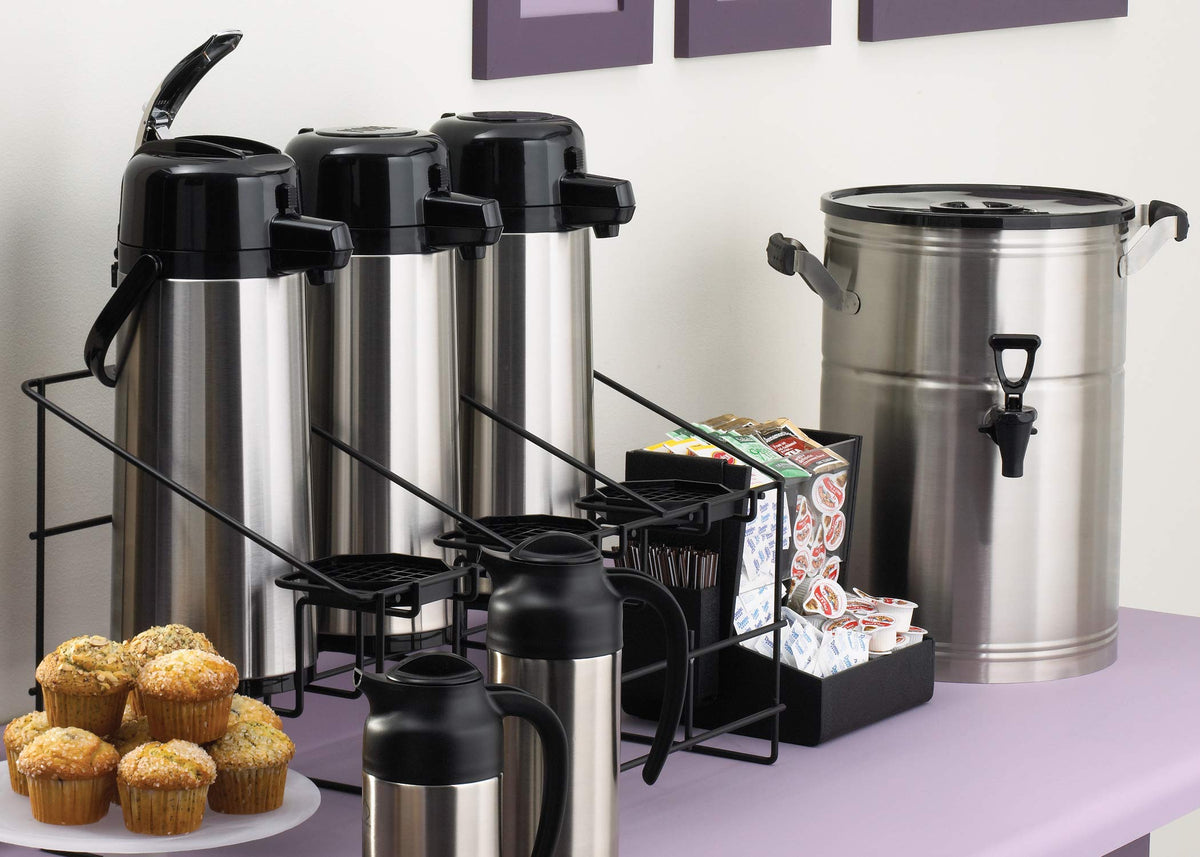Service Ideas 74.4 Ounces / PUMP LID / Brushed Thermal Carafes