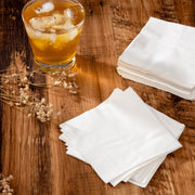 [3000 ct - 5 x 5] Premium Black Cocktail Napkins - 2-ply Beverage Napkins for Bars by Karat – 5" x 5", Paper, White, Model KN-B1010-2W