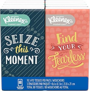 Kleenex Facial Tissues, 10 Count (Pack of 8)