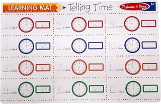 Melissa & Doug Toy Learning Write A Mat Telling Time