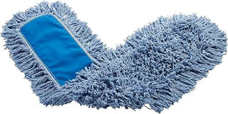 Rubbermaid Commercial Products Twisted Loop-Dust Mop Head Replacement 36-Inch Blue Cotton Refill for Industrial Use Fits Standard Size Mop Frame