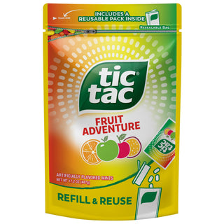 Bulk Fruit Adventure Refill Bag by Tic Tac – 17.2 Ounce (Pack of 1), Model 00009800009022