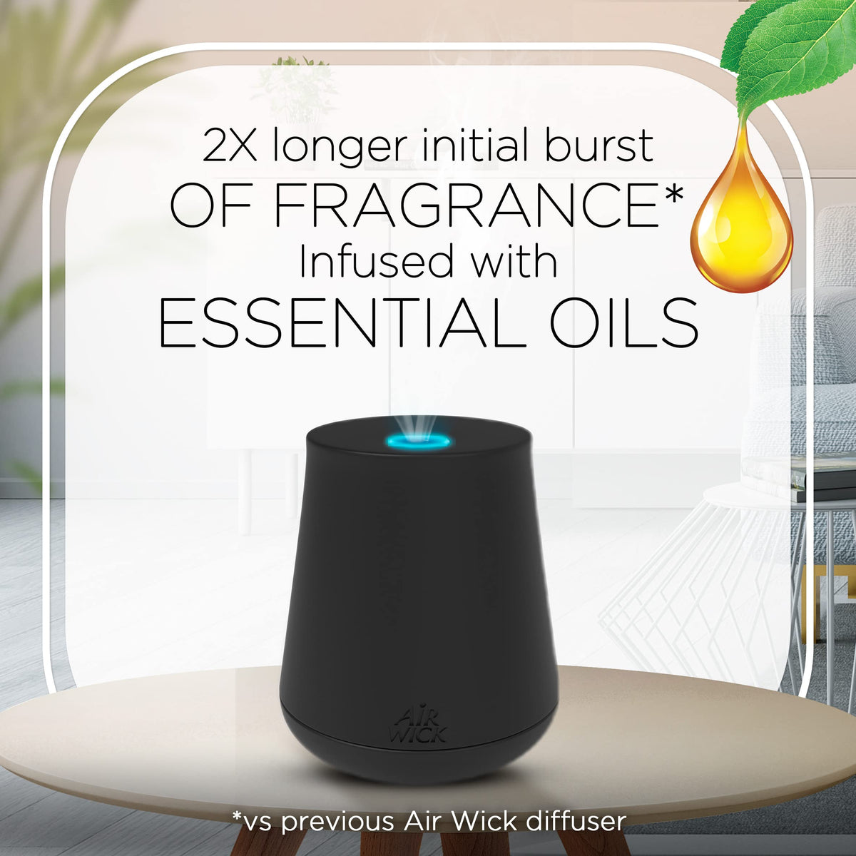 Essential Mist Starter Kit (Diffuser + Refill) by Air Wick – Pack of 3, 20.0 milliliters, Plastic, Black, Pack of 3