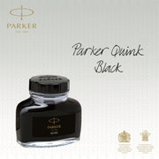 Quink Ink Bottle by Parker – 1.9 fl oz, Glass, Black Ink, Model 1950375