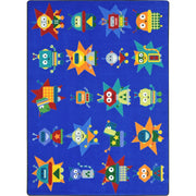 Robot Invasion Rug by Joy Carpets – 7'8" x 10'9" (Rectangular), Nylon, Multi Color, Model 1876D
