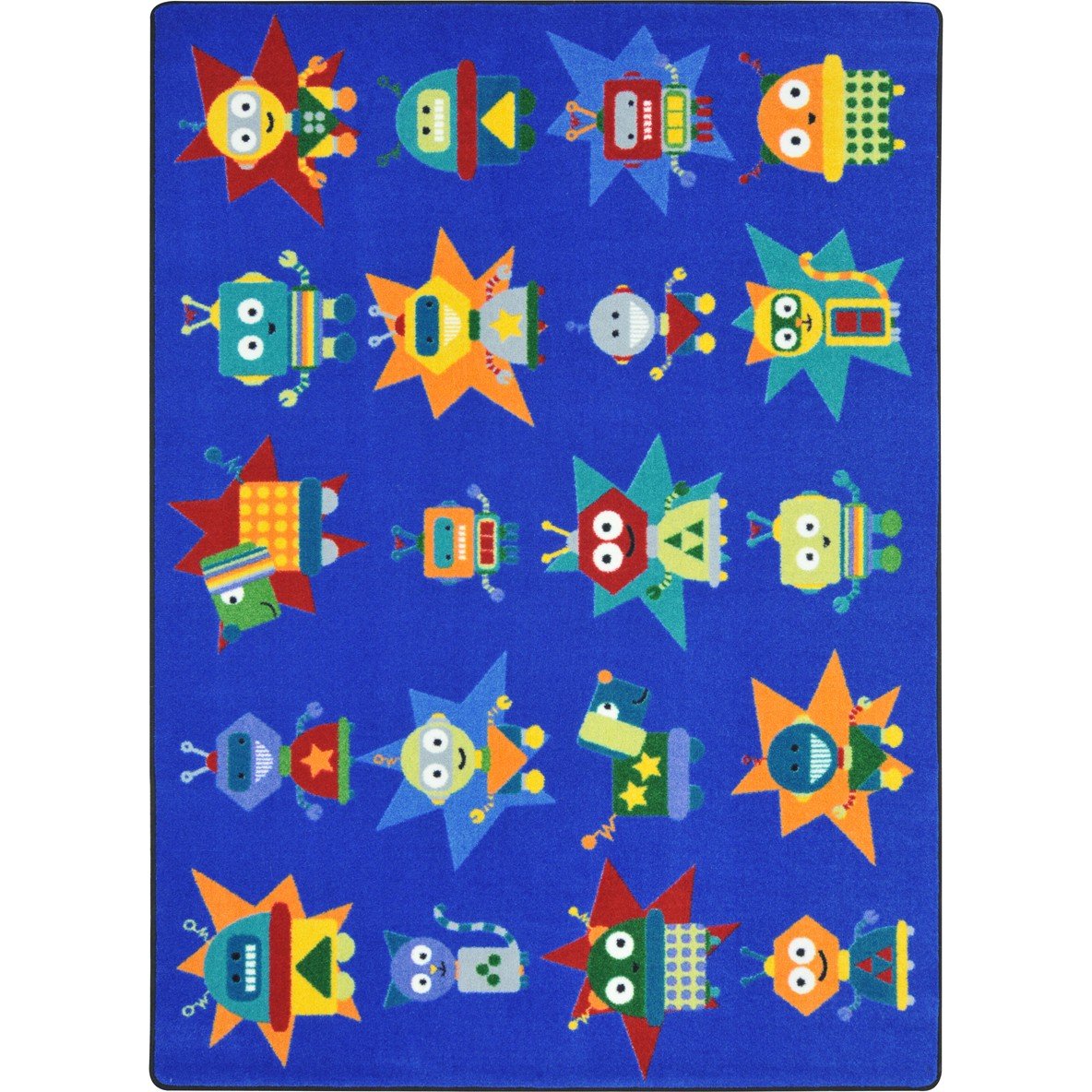 Robot Invasion Rug by Joy Carpets – 7'8" x 10'9" (Rectangular), Nylon, Multi Color, Model 1876D