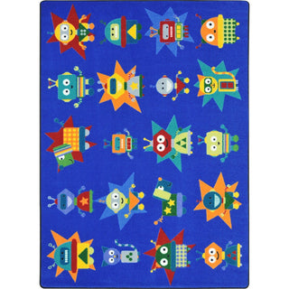 Robot Invasion Rug by Joy Carpets – 7'8" x 10'9" (Rectangular), Nylon, Multi Color, Model 1876D