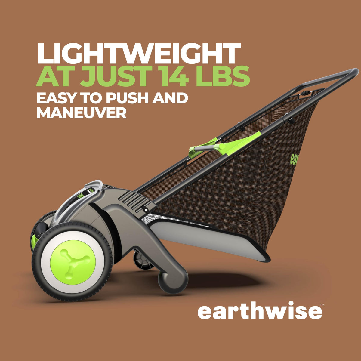 21-Inch Width Leaf & Grass Push Lawn Sweeper by Earthwise – 21" Width, Pine, Black, Model LSW70021