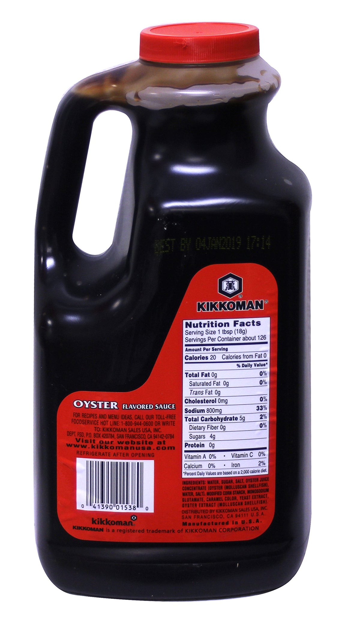 Oyster Flavored Sauce Red Label by Kikkoman – 80 Ounce (Pack of 1)
