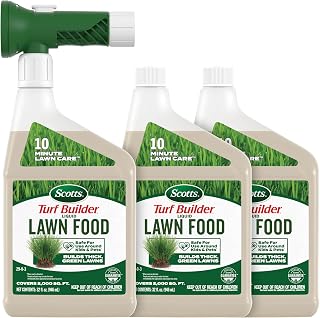 Scotts Turf Builder Liquid Lawn Food, 32 fl. oz. (3-Pack) | Lawn Fertilizer for Any Grass Type, 29-0-3