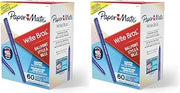 Paper Mate Ballpoint Pens, Write Bros. Blue Ink Pens, Medium Point (1.0mm), 60 Count (Pack of 2)
