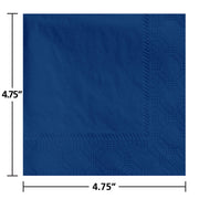 Hoffmaster 180322 Beverage Napkin – Regal Embossed, 2-Ply, 1/4 Fold, 9-1/2" Length x 9-1/2" Width, Navy (4 Packs of 250)
