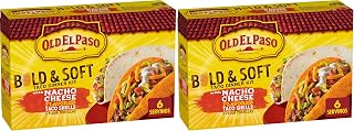 Old El Paso Nacho Cheese Bold & Soft Tortilla Taco Dinner Kit, 12 ct., 12.6 oz. (Pack of 2)