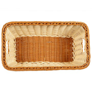 Rectangular Polyweave Bread Roll Serving Basket by GET – Polypropylene, Beige/Brown, Model WB-1520-TT