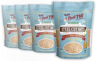 Bob's Red Mill Organic Steel Cut Oats, 24oz (4 Pack)