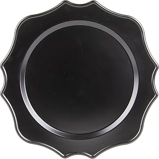 10 Strawberry Street Matte Black Fran 13" Lacquer Charger, Set of 12