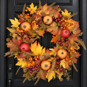 YNZGYQW Fall Wreath, 24 Inch Diameter, Orange
