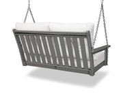 ® Vineyard Swing by Polywood – High Density Polyethylene, Black / Granite, Model GNS46BL-5402