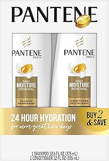 Pantene Daily Moisture Renewal Duo set, 12.6 Oz Shampoo and 12 Oz Conditioner
