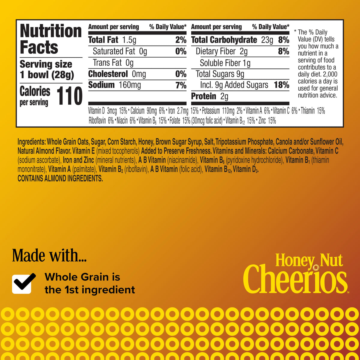 Honey Nut Cereal by Cheerios – 96 Ounce (Pack of 1), Pack of 96