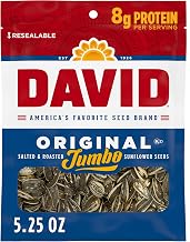 DAVID Sunflower Seeds, Original Flavor, 5.25 oz. (Pack of 12)
