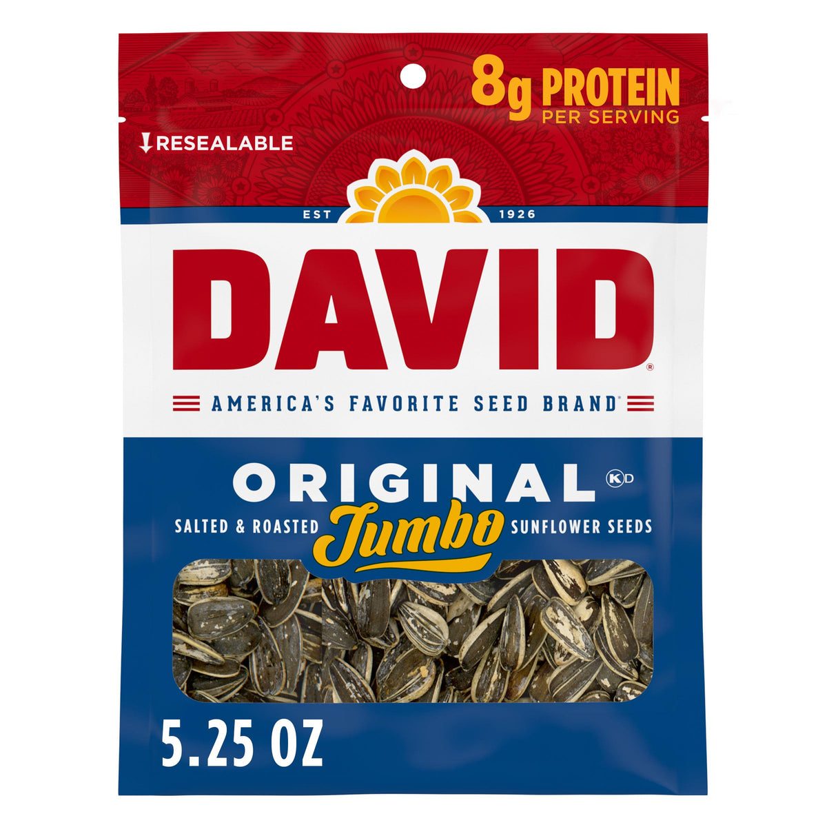 David Original / 5.25 Ounce (Pack of 12) / 1 Sunflower Seeds