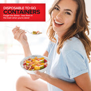 9" Round Aluminum Foil Pans with Lids (40 Pack) Pie Tins Disposable 9 Inch with Lid by Stock Your Home – 9 inches, Aluminum, Silver, Pack of 40, Model 2915