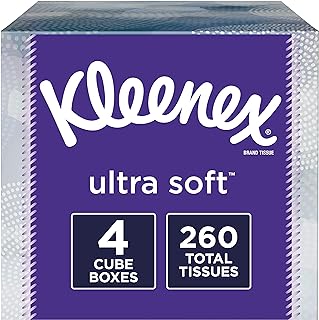 Kleenex Ultra Facial Tissue, Upright Boxes, 65 Count per box, Pack of 4