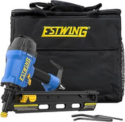 Estwing Pneumatic 21 Degree Framing Nailer, 2”–3-1/2” Framing Nails, Lightweight Magnesium Nail Gun with Depth Adjustment, Dual Trigger & Swivel Fitting, Includes Belt Hook & Carry Bag, EFR2190