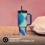 STANLEY Turquoise Pattern (Coastal Teal) / 40 Ounces / Quencher H2.0 FlowState Tumbler Tumblers