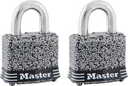 Master Lock Padlock, Rust-Oleum® Certified Laminated Steel Lock, 1-9/16 in. Wide, 380T (Pack of 2-Keyed Alike)