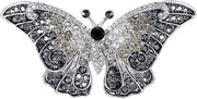 Alilang Empress Monarch Winged Butterfly Crystal Rhinestone Brooch Pin