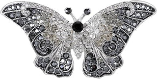 Alilang Empress Monarch Winged Butterfly Crystal Rhinestone Brooch Pin