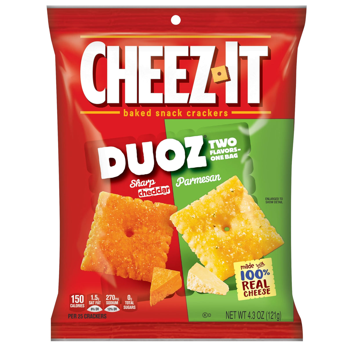 Cheez-It Duoz Cheese Cracker by Kellogg's – 4.3 Ounce (Pack of 6), Pack of 6