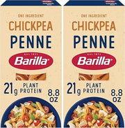 Barilla Chickpea Penne Pasta, 8.8 oz - Vegan, Gluten Free, Non GMO & Kosher - Made with Plant Based Protein (Pack of 2)