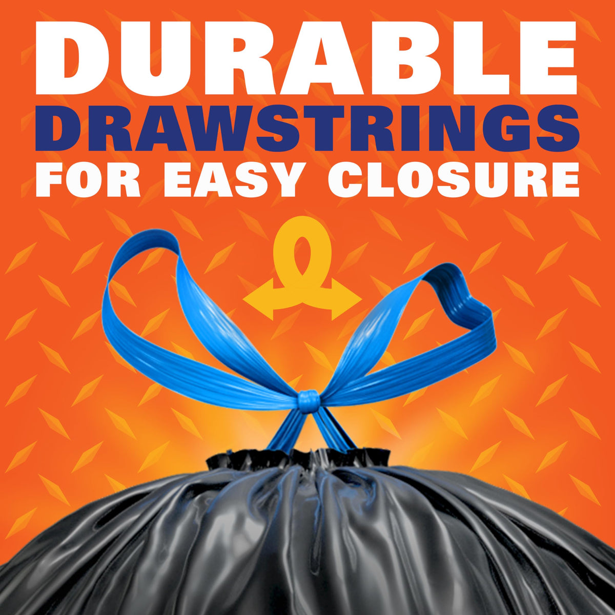 Strong 30 Gallon Trash Bags with Drawstrings by Hefty – 74 Count (Pack of 1), 30.0 gallons, Plastic, Black, Model E85274