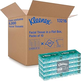 Kleenex Professional Facial Tissue, Bulk, 60 Boxes x 100 Tissues (13216)