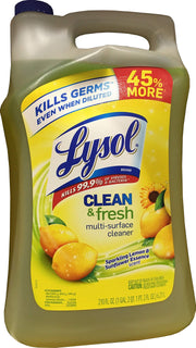 Clean & Fresh Multi Surface Cleaner 210 Fl Oz by Lysol – 210 Fl Oz (Pack of 1), Product color is a dark yellow.