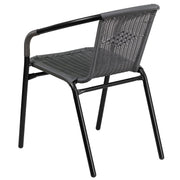 Flash Furniture Grey / Set of 4 / Contemporary Patio Dining Chairs