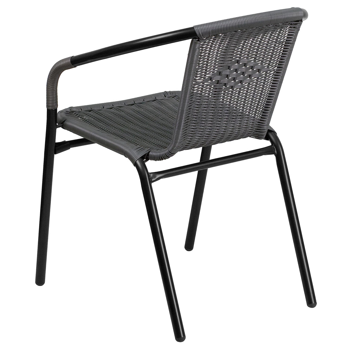Flash Furniture Grey / Set of 4 / Contemporary Patio Dining Chairs