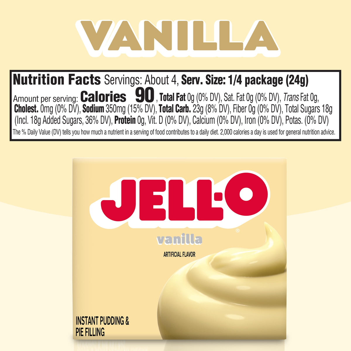 Jell-O Vanilla / 3.4 Ounce (Pack of 3) / 1 Pie & Pastry Fillings