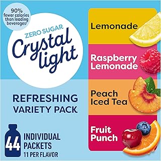 Crystal Light Variety Pack, 44 Packets, 4.18 oz | for Convenient Hydration Zero Sugar