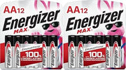 Energizer MAX AA Batteries, Double A Alkaline Batteries, 12 Count (Pack of 2)
