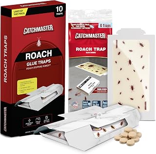 Catchmaster Roach Trap Bundle, Roach Killer for House – Kitchen, Bathroom & Garage, Indoor Pest Control and Bug Catcher Solution, 16-Pack