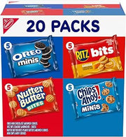 NABISCO Snacks Variety Pack, 4 Flavors, Cookies & Crackers, 20 Snack Packs