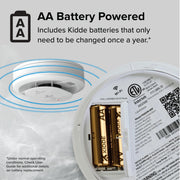 Smart Smoke Detector with Ring by Kidde – 5 Inches, Plastic, White, Model RGSDR-RW
