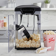 Theater Crazy Popcorn Machine by West Bend – 4 Qt., 4.0 quarts, Polycarbonate (PC), Black, Model PCWBTCBK13