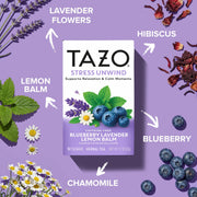 TAZO Blueberry Lavender Lemon / 16 Count (Pack of 6) / 1 Herbal