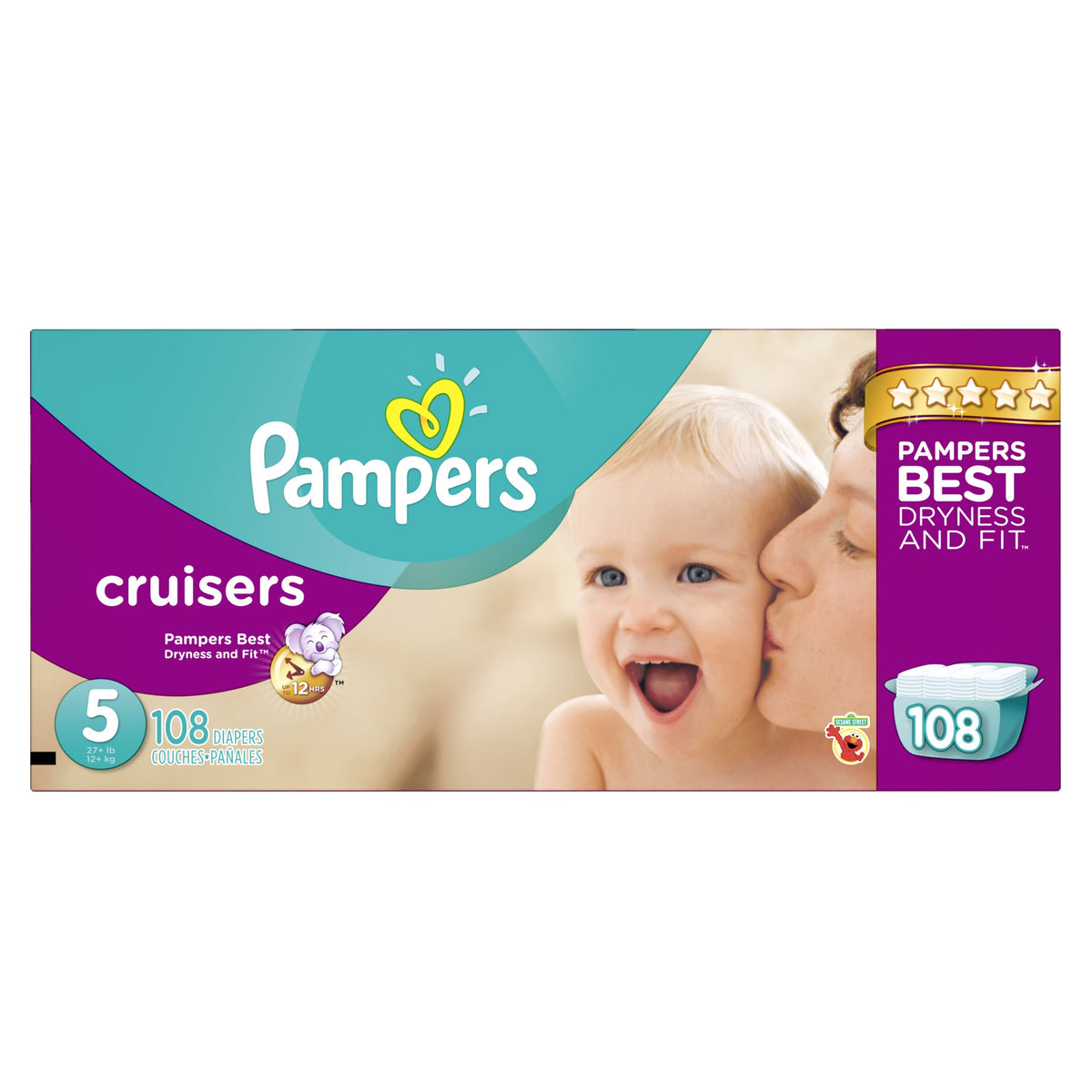 Pampers Size 5 / 108.0 / White Baby Diapers