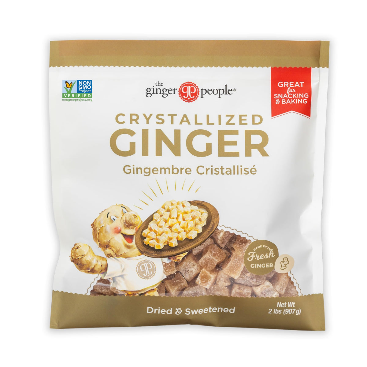 The Ginger People Crystallized-Ginger / 2lb (Pack of 1) / 1 Dried Ginger